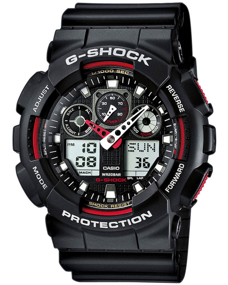 Часовник Casio - G-Shock GA-100-1A4ER - От серията "G-Shock" - 