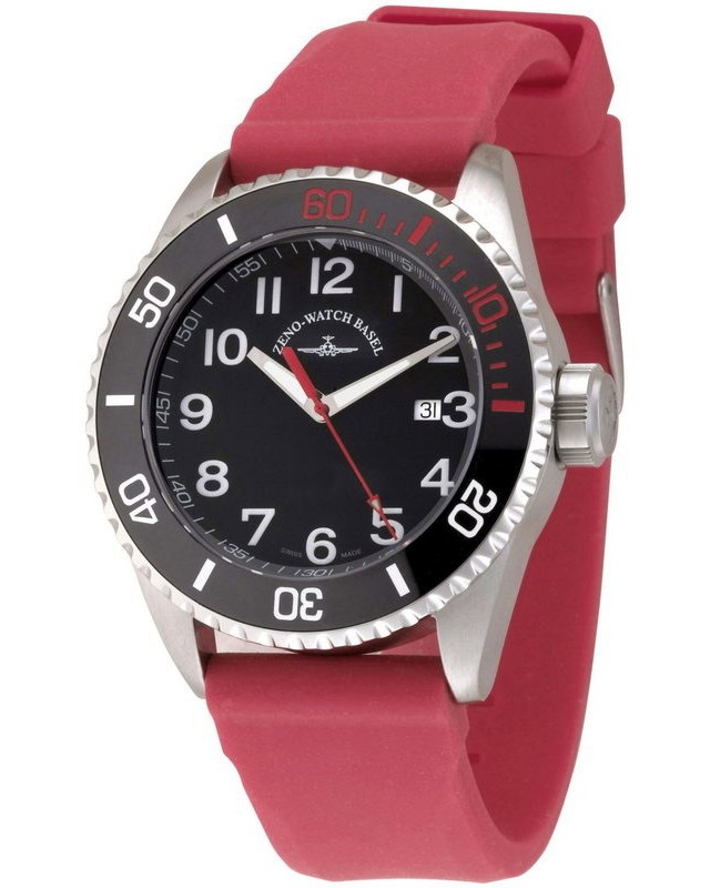 Часовник Zeno-Watch Basel - Quartz 6492-515Q-a1-17 - От серията "Diver Ceramic" - 