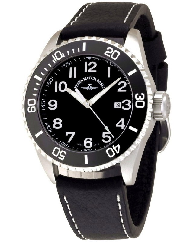 Часовник Zeno-Watch Basel - Quartz 6492-515Q-a1-1 - От серията "Diver Ceramic" - 