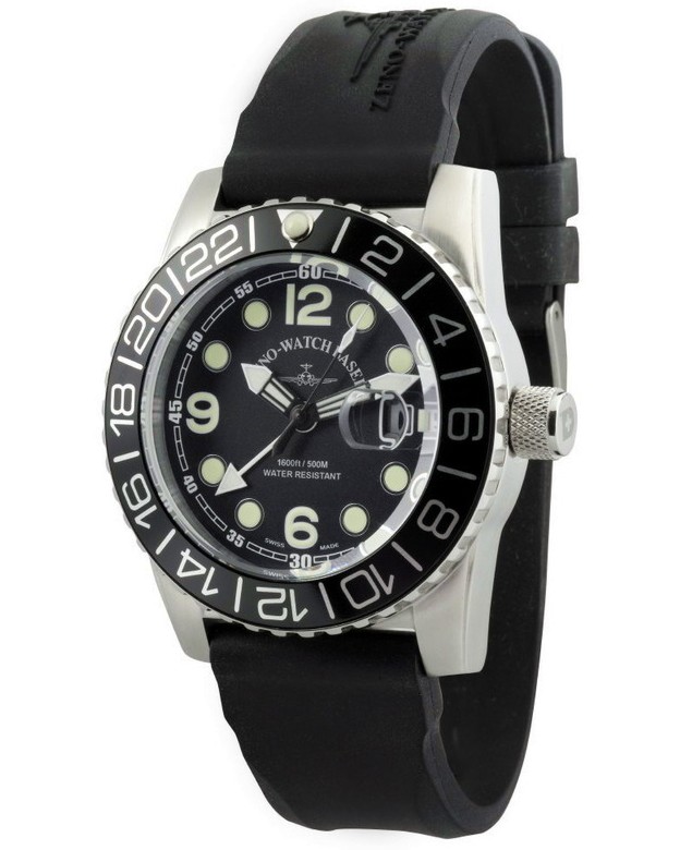 Часовник Zeno-Watch Basel - Quartz GMT Points (Dual Time) 6349Q-GMT-a1 - От серията "Airplane Diver" - 
