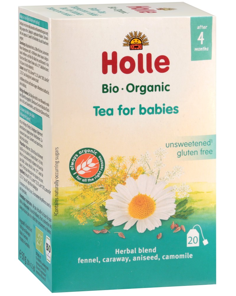 Био билков чай на пакетчета Holle - 30 g, за 5+ месеца - продукт
