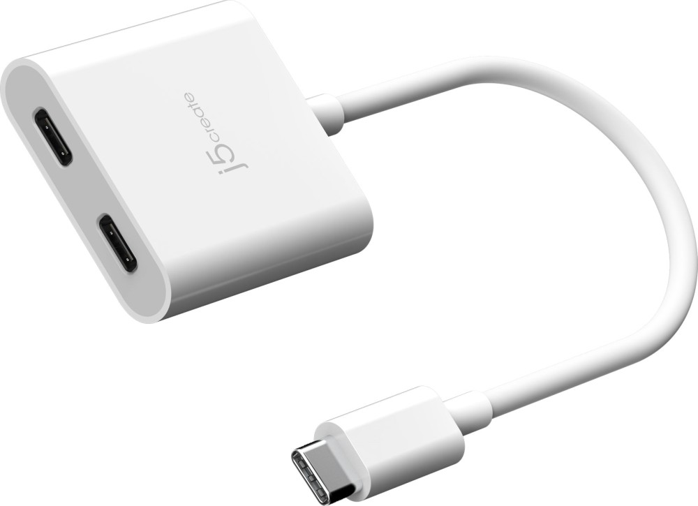������� USB-C male ��� 2 x USB-C female j5create JCA164 - DisplayPort Alt Mode, Power Delivery - 