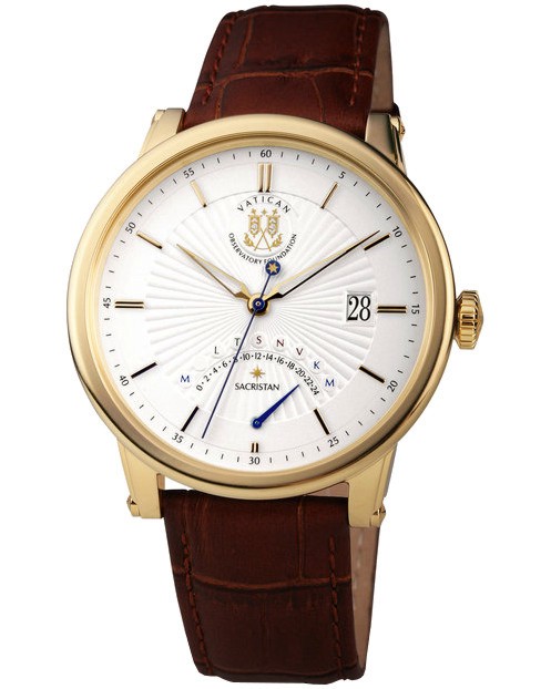 Часовник KronSegler - Sacristan S700 Gold White - От серията "Sacristan" - 