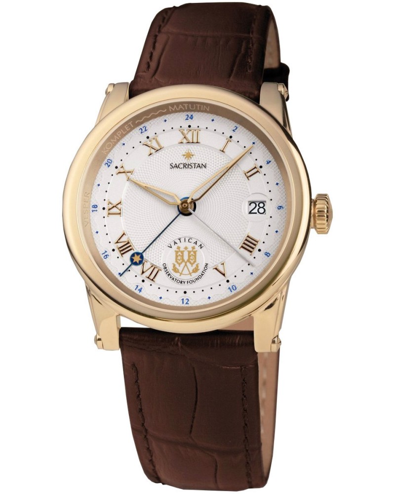 Часовник KronSegler - Sacristan S701 Gold White - От серията "Sacristan" - 