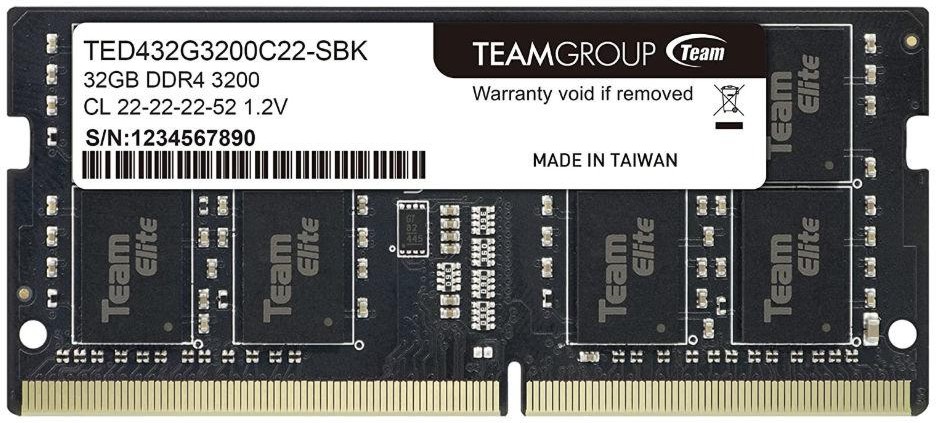 RAM памет Team Group Elite TED432G3200C22-S01 RAM памет Team Group Elite TED432G3200C22-S01 - 32 GB, DDR4, 3200 MHz, CL22 -