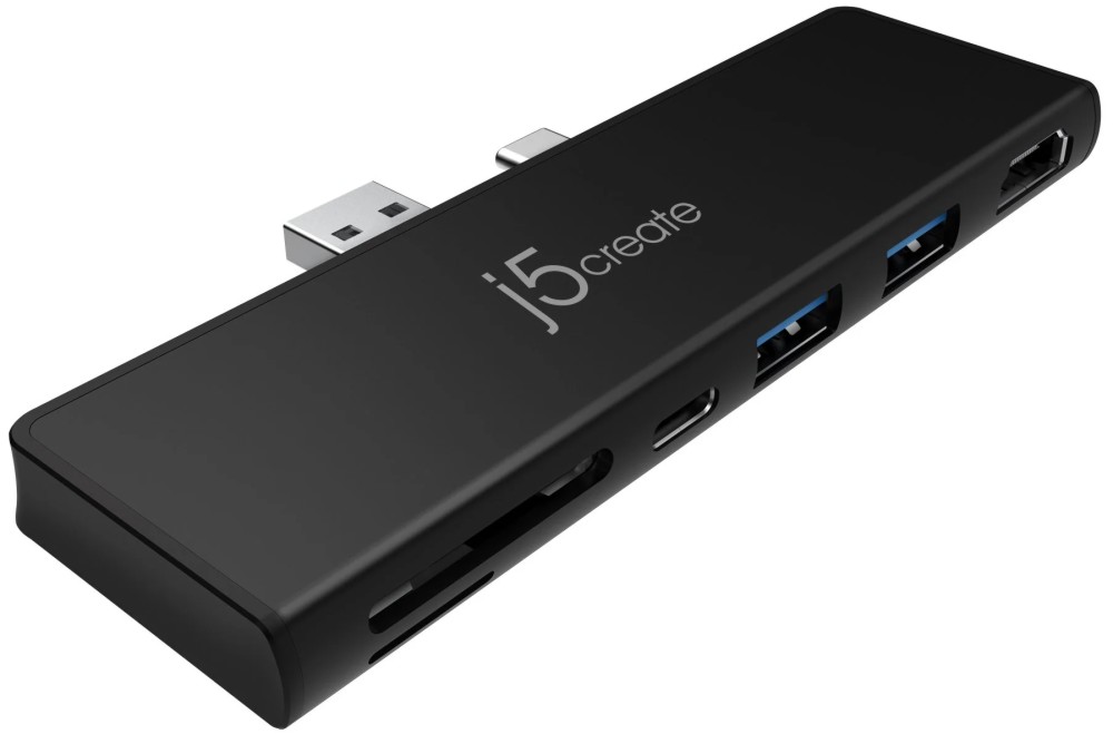 Докинг станция j5create ULTRADRIVEMINIDOCK Докинг станция j5create ULTRADRIVEMINIDOCK - 6 порта, за Microsoft Surface Pro 7 -