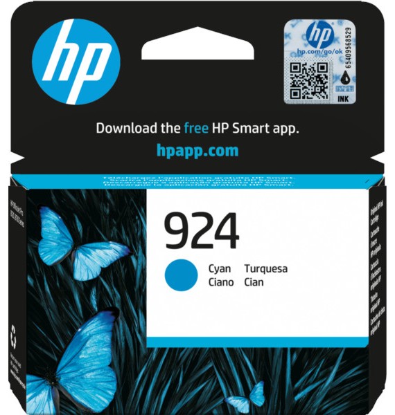 Касета с мастило за принтер HP 924 Cyan Касета с мастило за принтер HP 924 Cyan - 400 страници -
