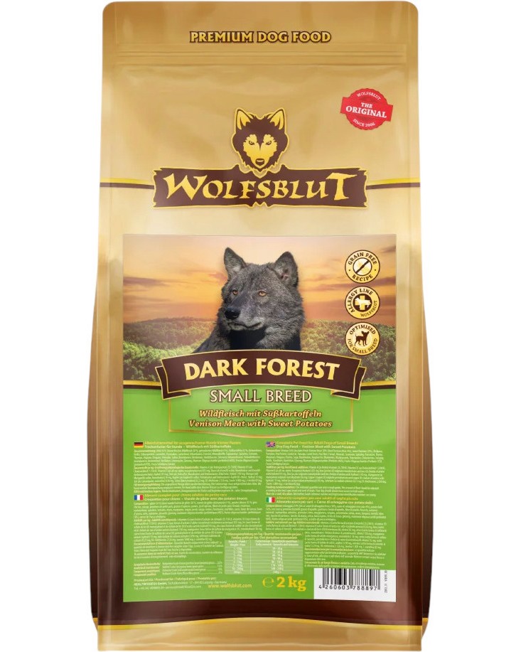 ���� ����� �� ������ Wolfsblut Dark Forest Small Breed - 2 � 7.5 kg, � �������� � ������ �������, �� ������ � ����� ������ - �����