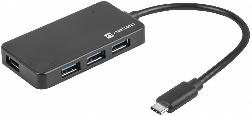 USB-C хъб Natec Silkworm USB-C хъб Natec Silkworm - 4 порта -