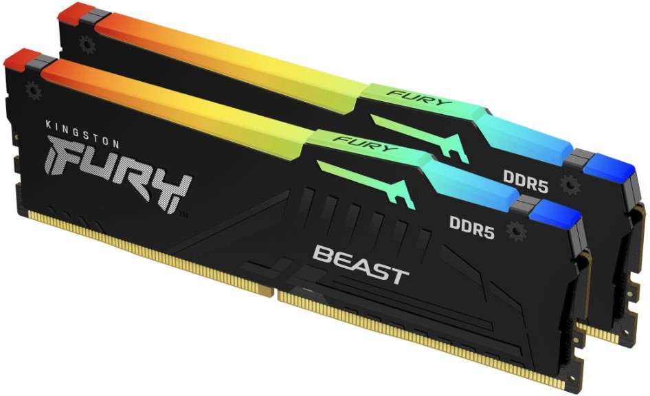 RAM памет Kingston FURY Beast KF560C36BBEAK2-64 RAM памет Kingston FURY Beast KF560C36BBEAK2-64 - 64 GB (2 x 32 GB), DDR5, 6000 MHz, CL36, Dual Channel -