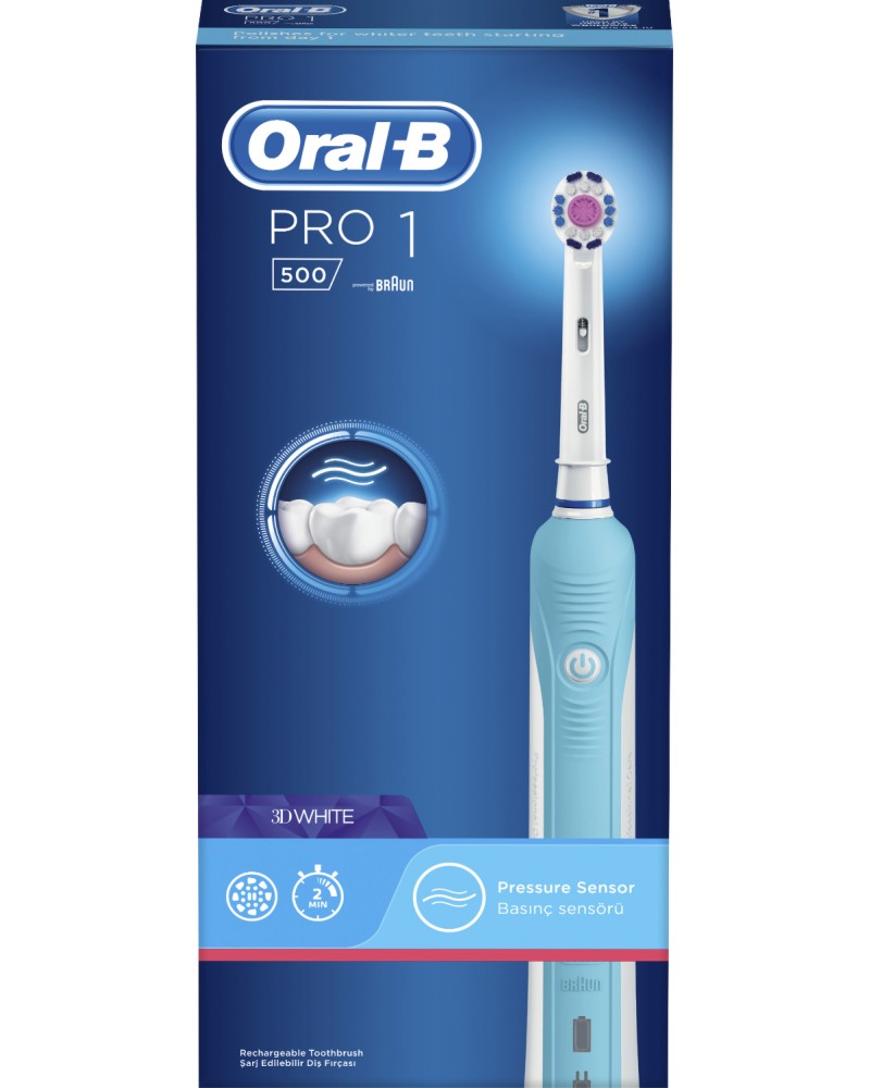 Oral-B Pro 500 3D White -      - 