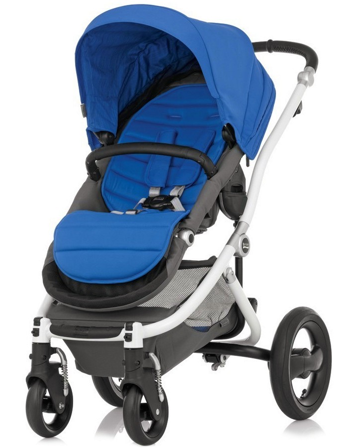 Комбинирана бебешка количка Britax Affinity - С покривало за крачета, подложка за новородено и дъждобран - количка