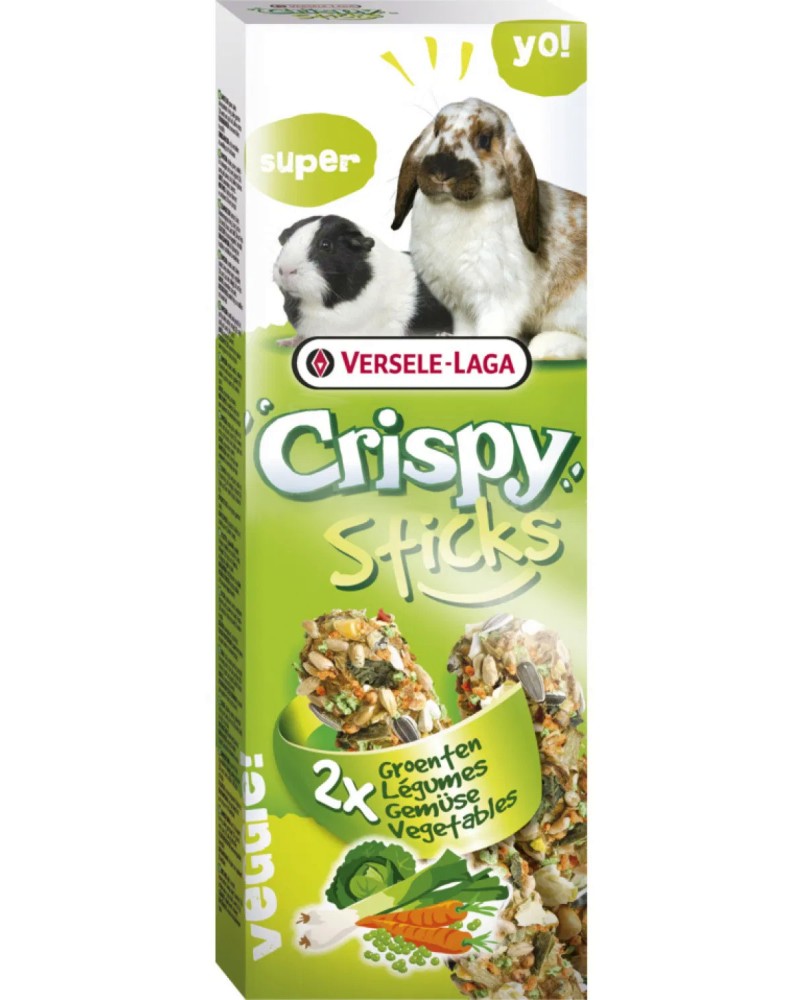       VERSELE LAGA Sticks Rabbits-Guinea Pigs - 2 x 55 g,  ,   Crispy - 