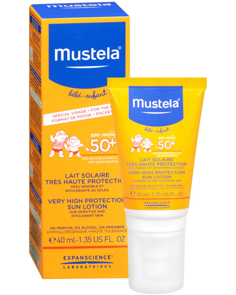 Mustela Very High Protection Sun Face Lotion SPF 50+ -         - 