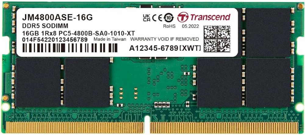 RAM ����� Transcend JM4800ASE-16G - 16 GB, DDR5, 4800 MHz, CL40 - 