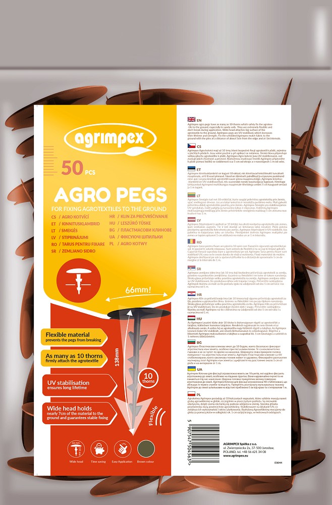 Фиксиращи щифтове за агротекстил Agrimpex Agro Pegs Фиксиращи щифтове за агротекстил Agrimpex Agro Pegs - 24 - 100 броя -