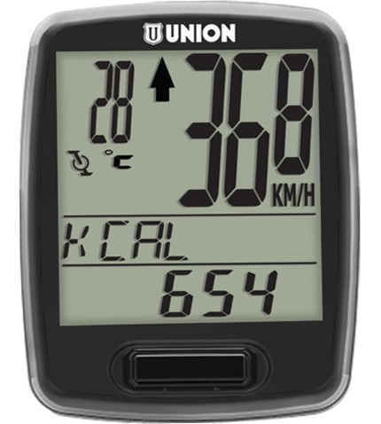 Велокомпютър - Union-12WT - Аксесоар за велосипед - 