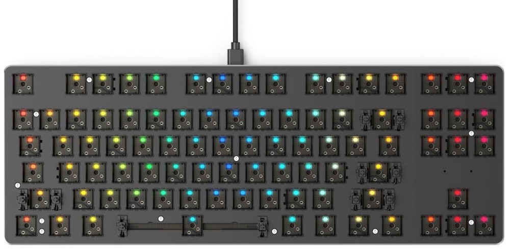 ��������� ������� ���������� ������ Glorious GMMK TKL - � USB ����� 1.8 m, RGB ���������, ANSI Layout - 