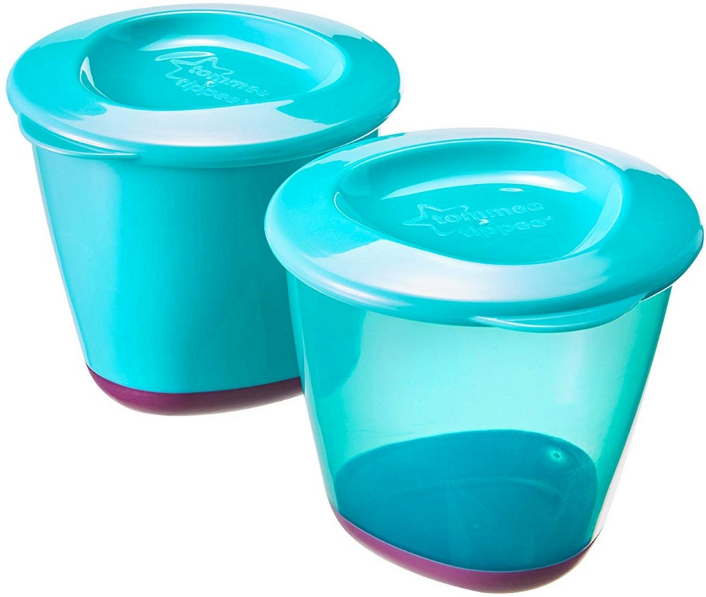 Контейнери за храна Tommee Tippee Pop-Ups Weaning Pots Контейнери за храна Tommee Tippee Pop-Ups Weaning Pots - 2 броя x 120 ml, от серията Explora, 4+ м - продукт
