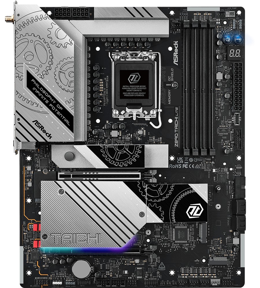 Дънна платка ASRock Z890 Taichi Lite WIFI Дънна платка ASRock Z890 Taichi Lite WIFI - LGA 1851, Intel Z890, DDR5, ATX -