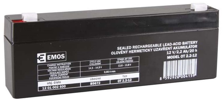 OT 2.2-12 12V / 2.2 Ah - -    178 / 35 / 61 mm - 