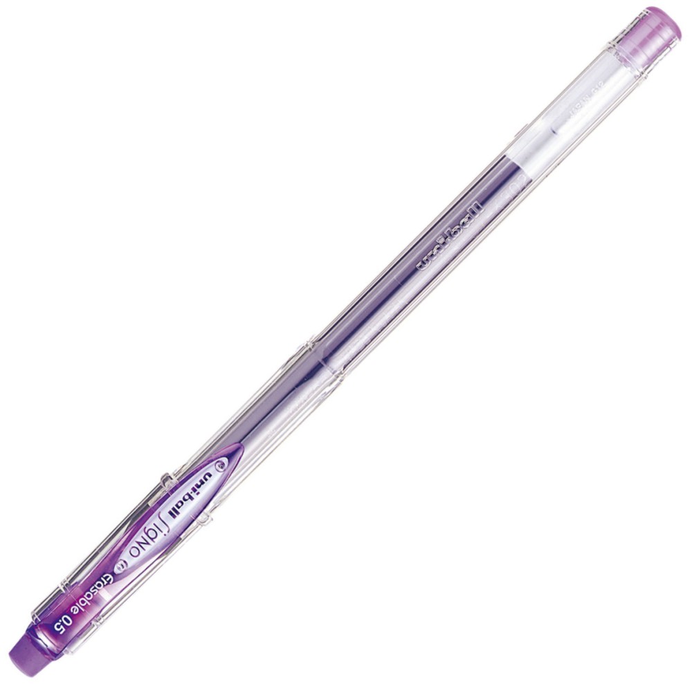 Виолетова гел химикалка Uni-Ball Erasable 0.5 mm Виолетова гел химикалка Uni-Ball Erasable 0.5 mm - От серията Signo -