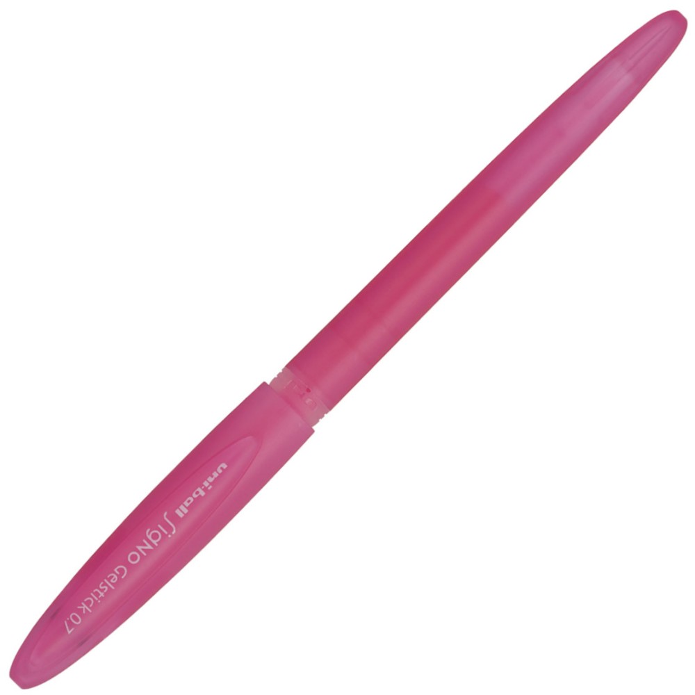 Розова гел химикалка Uni-Ball Gelstick 0.7 mm Розова гел химикалка Uni-Ball Gelstick 0.7 mm - От серията Signo -