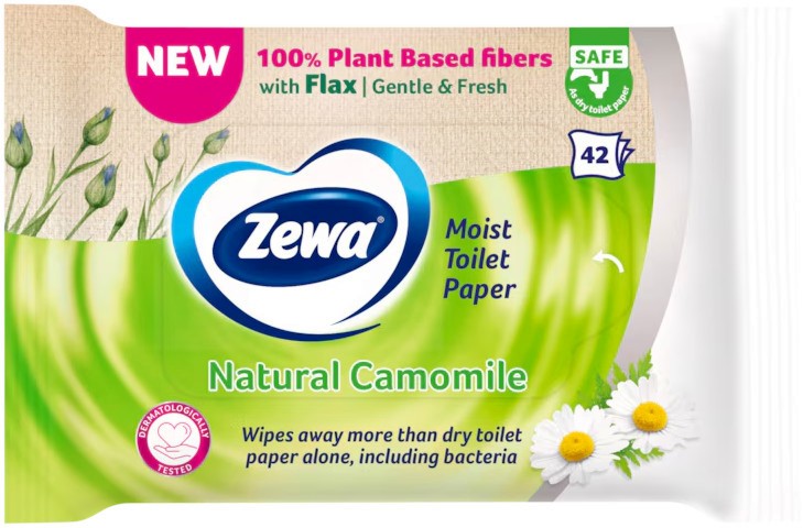 ������ �������� ������ Zewa Natural Camomile - 42 ���� - ����� ��������
