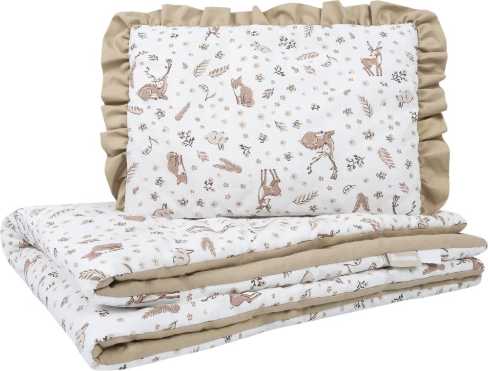 ������� ������ �������� 2 ����� Sensillo Crib Set - � ��������� ������� � �����������, �� ���������� Forest Beige - �������