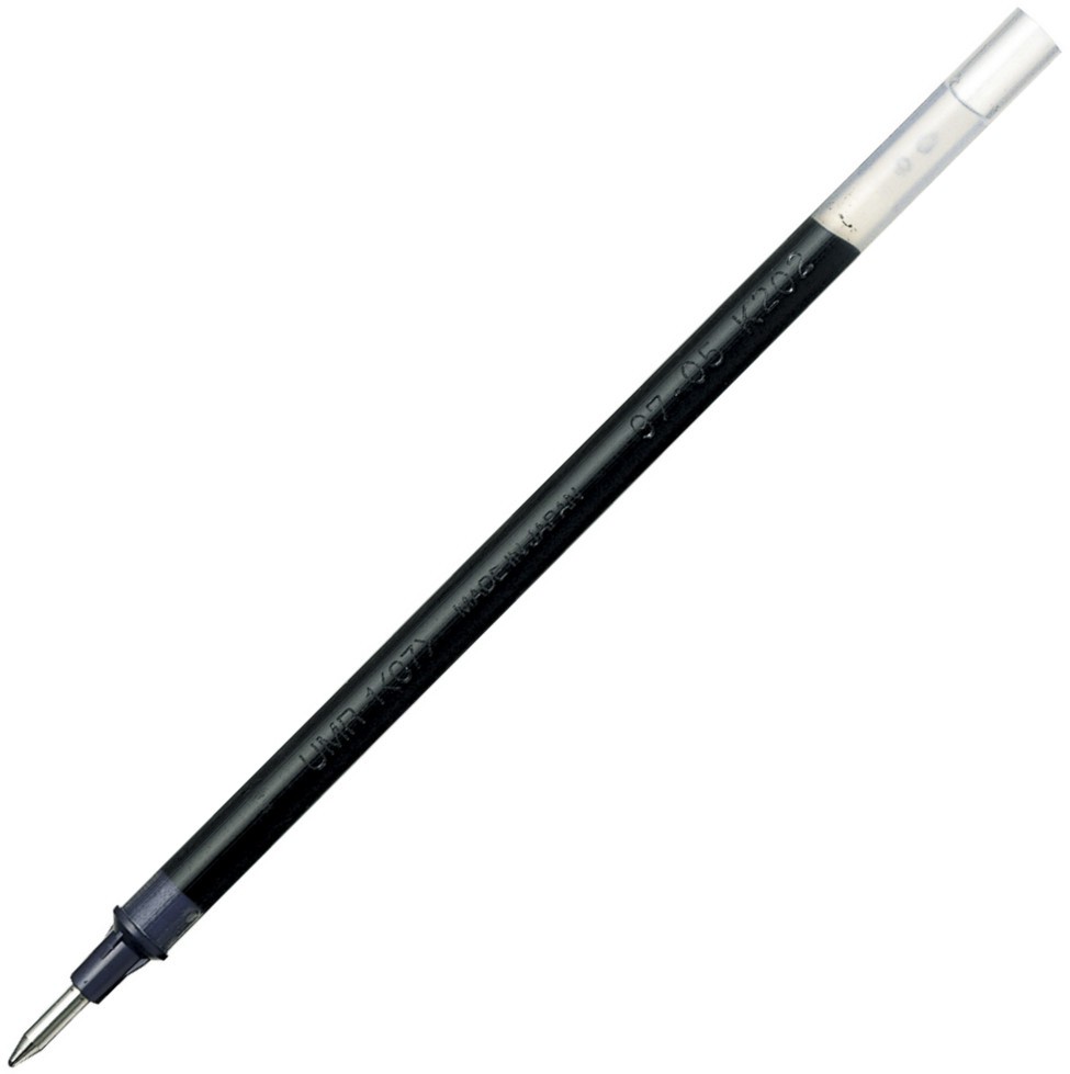 Черен пълнител за гел химикалка Uni-Ball Deluxe Fine - С дебелина на писане 0.7 mm от серията Signo - 