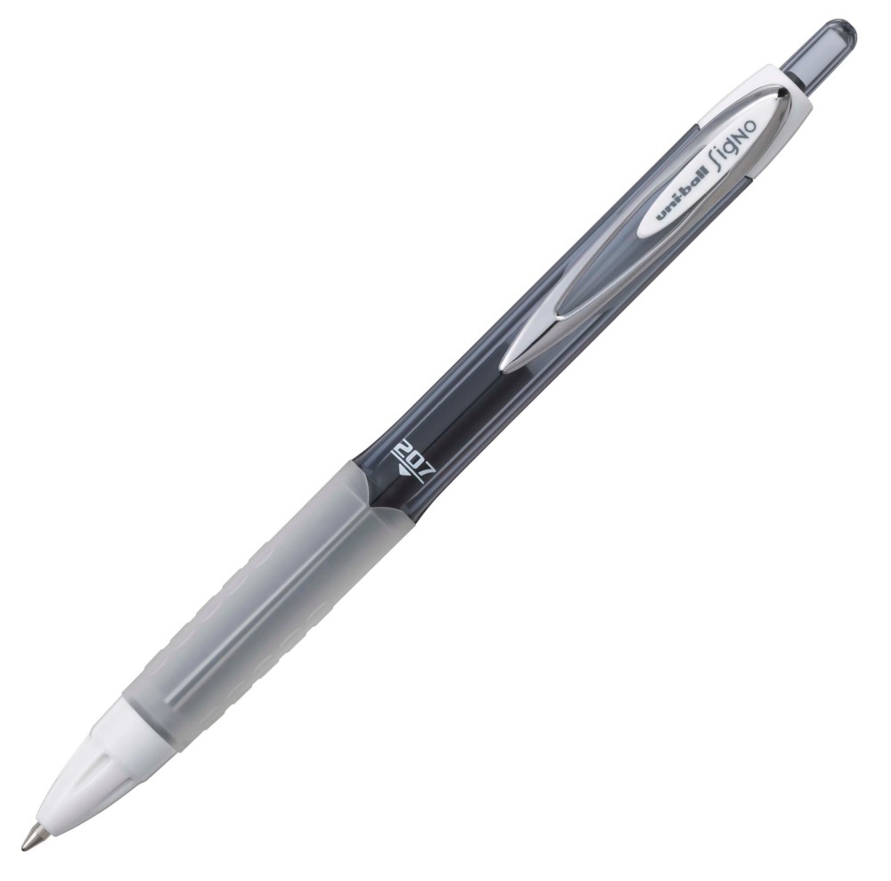Черна гел химикалка Uni-Ball 207F 0.7 mm - От серията Signo - 