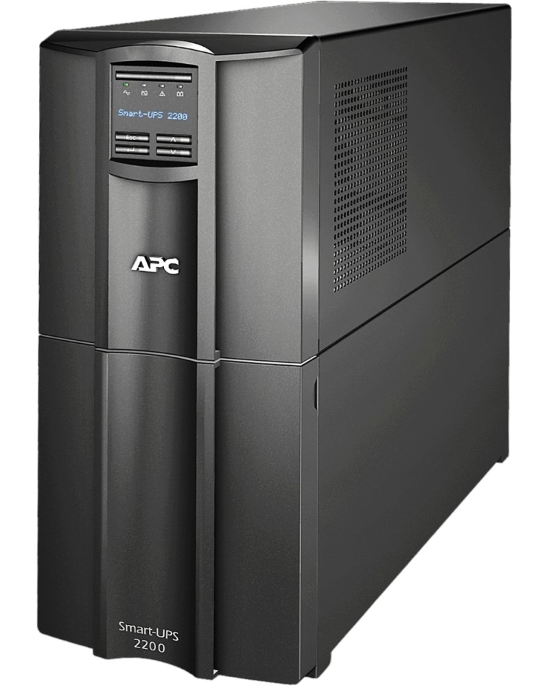 Непрекъсваемо токозахранващо устройство APC Smart-UPS SMT2200IC Непрекъсваемо токозахранващо устройство APC Smart-UPS SMT2200IC - 2200 VA, 1980 W, 8 x C13 изхода, 2 x C19, USB, RJ45, SmartConnect, SmartSlot, Line interactive -