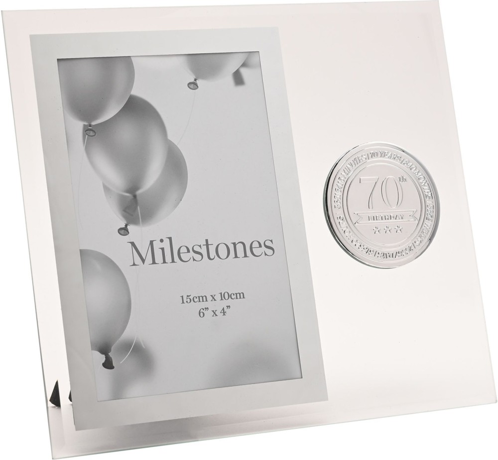 Стъклена рамка за снимка за 70-ти рожден ден Widdop Bingham Milestones Стъклена рамка за снимка за 70-ти рожден ден Widdop Bingham Milestones - 10 x 15 cm, от колекцията Celebrations -