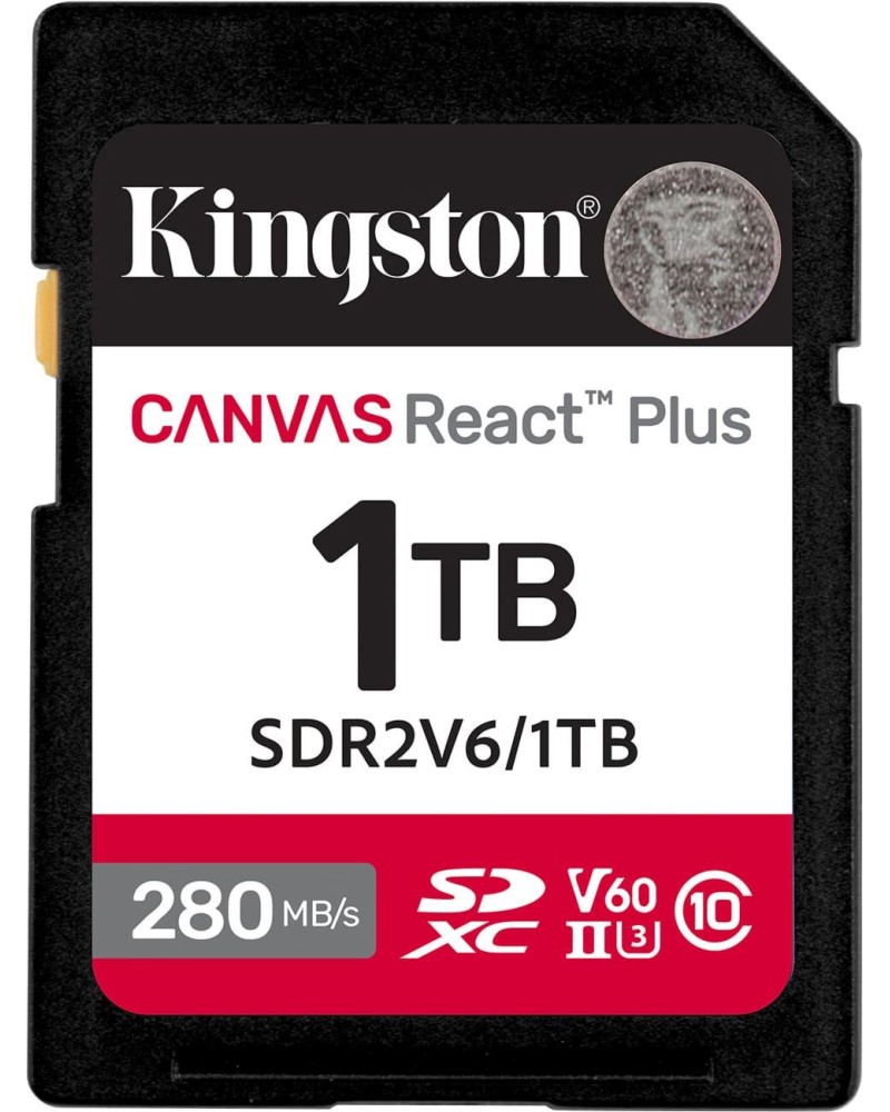 SDXC карта памет 1 TB Kingston Canvas React Plus SDXC карта памет 1 TB Kingston Canvas React Plus - Class 10, UHS-II, U3, V60 -