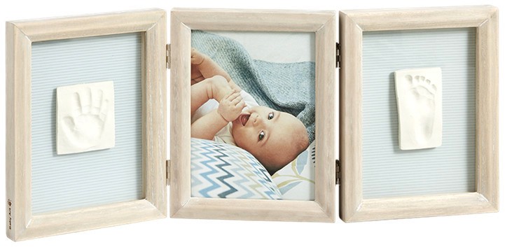 Дървена рамка за снимка и два отпечатъка Baby Art My Baby Touch - От серията Wooden - продукт