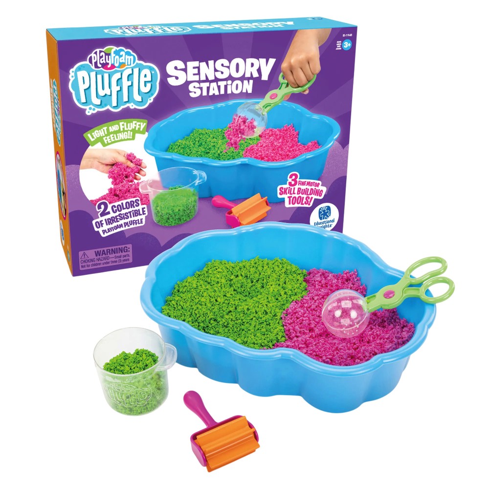 Станция за сензорна игра с пяна PlayFoam Станция за сензорна игра с пяна PlayFoam - 2 цвята пяна и аксесоари - играчка
