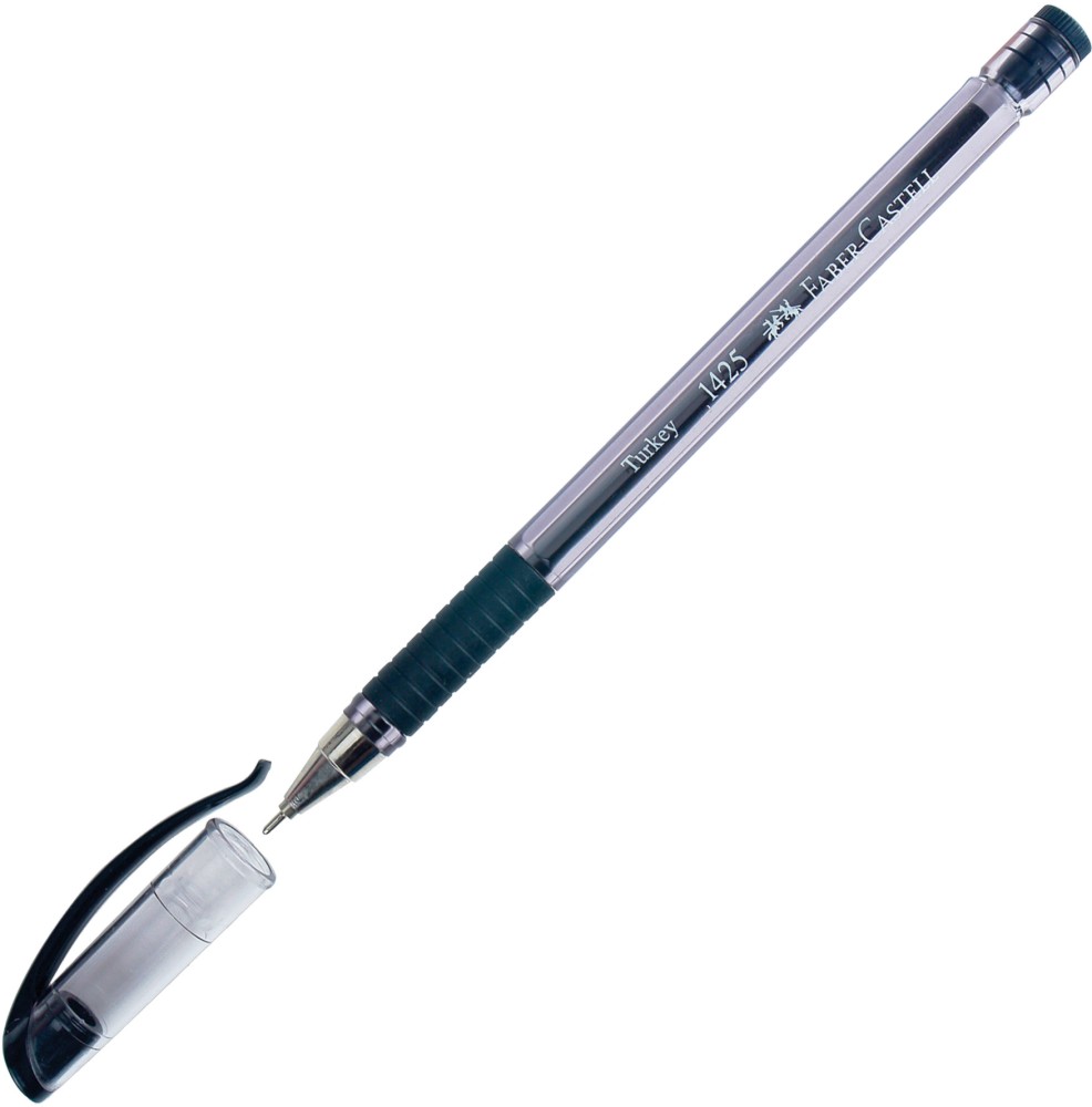 Черна химикалка Faber-Castell 1425 Fine Черна химикалка Faber-Castell 1425 Fine - 10 броя -
