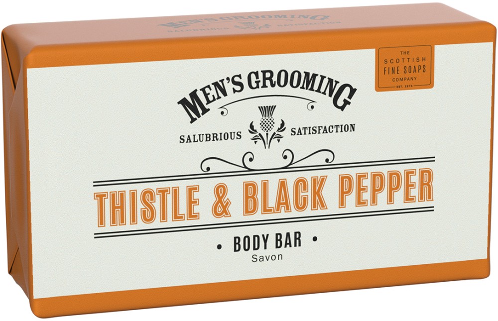 Scottish Fine Soaps Men's Grooming Thistle & Black Pepper Body Bar -            Men's Grooming - 
