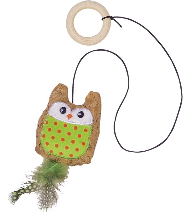 Коркова играчка за котки Бухал - Nobby Коркова играчка за котки Бухал - Nobby - С котешка мента - играчка