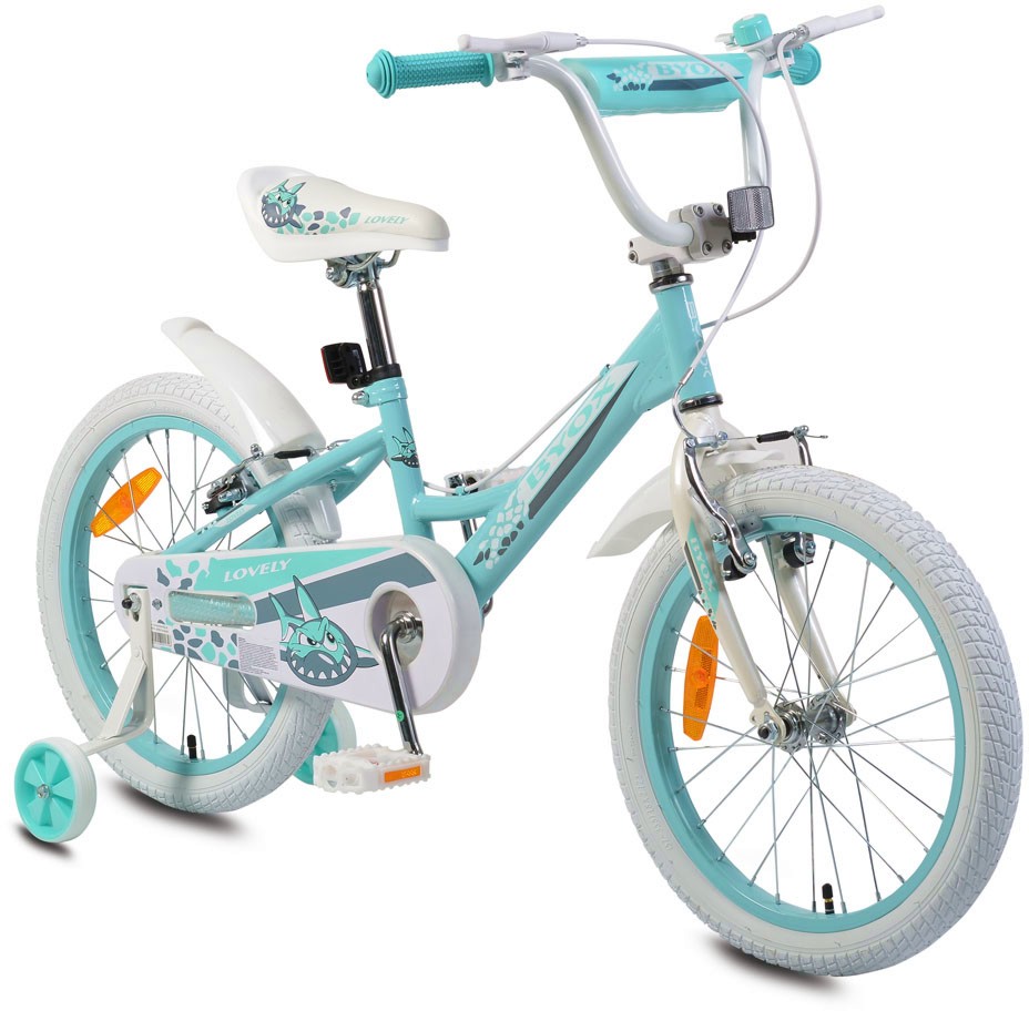 Детски велосипед BYOX Lovely 18" - С помощни колела - велосипед