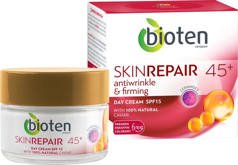 Bioten Skin Repair Antiwrinkle & Firming 45+ Day Cream - SPF 15 -       "Skin Repair" - 