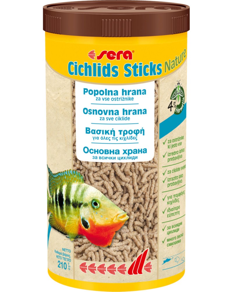      sera Cichlids Sticks Nature - 210 g  2 kg - 