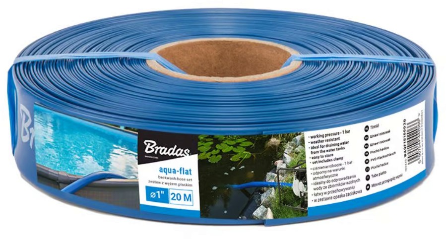 Плосък маркуч ∅ 2" Bradas Плосък маркуч ∅ 2" Bradas - 10 m от серията Aqua-Flat -