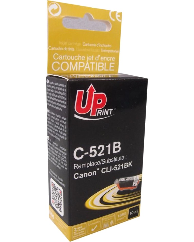 Касета с мастило за принтер UPrint C-521 Black Касета с мастило за принтер UPrint C-521 Black - 1880 страници -