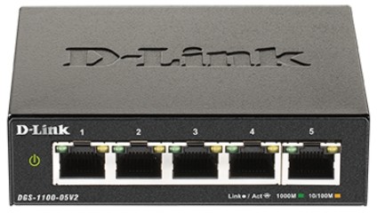 ���� D-Link DGS-1100-05V2 - 5 �����, 1000 Mbps - 