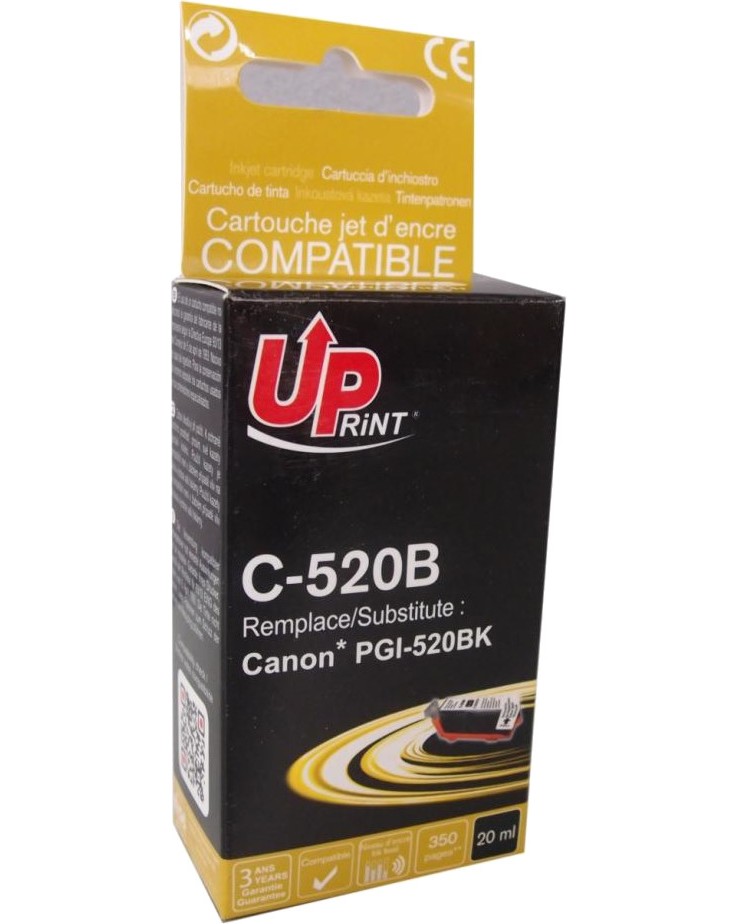Касета с мастило за принтер UPrint C-520 Black Касета с мастило за принтер UPrint C-520 Black - 350 страници -