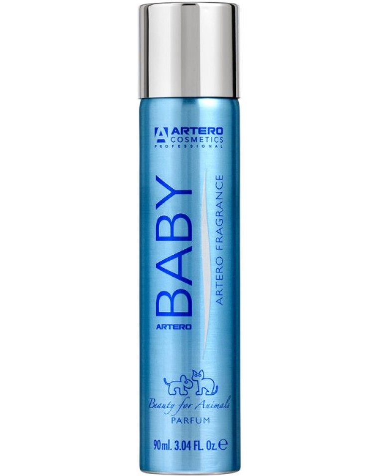 Парфюм за подрастващи кучета и котки ARTERO Baby Парфюм за подрастващи кучета и котки ARTERO Baby - 90 ml, от 0 до 12 месеца - парфюм