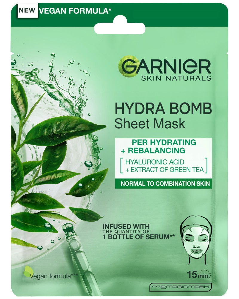Garnier Green Tea Hydra Bomb Sheet Mask -           - 