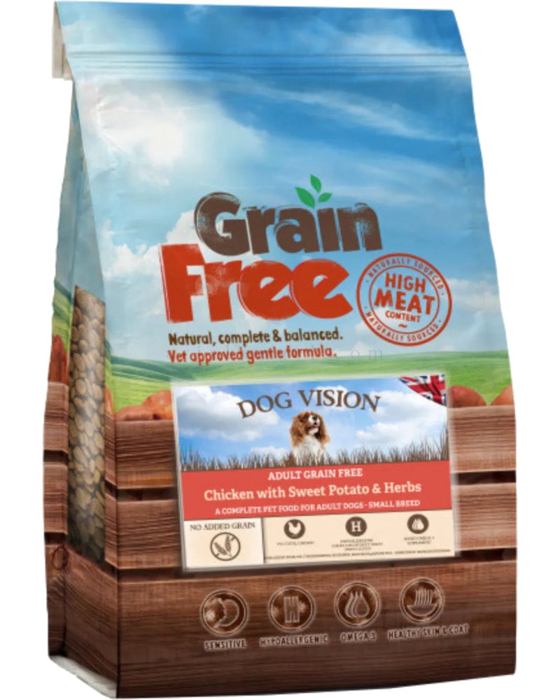        DOG VISION Grain Free Adult Small - 2  6 kg,  ,    ,  1 ,    - 