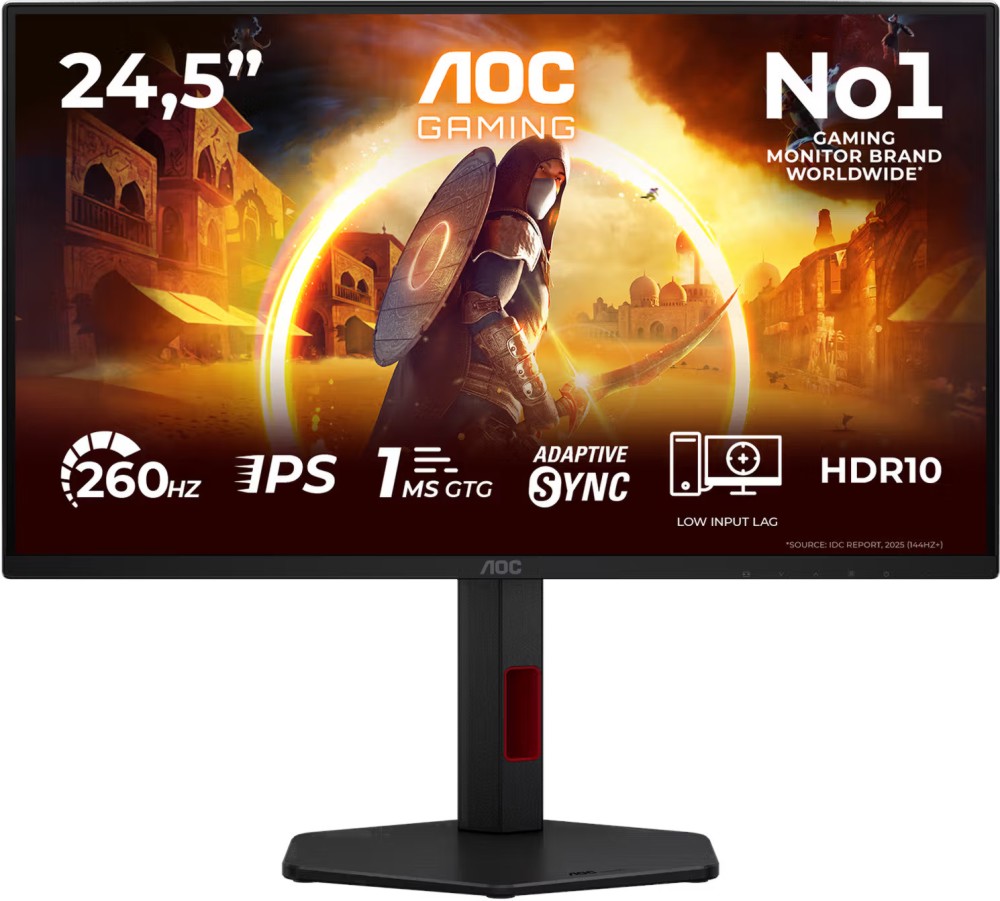 ������� AOC 25G4ZR - 24.5", Fast IPS, 260 Hz, 16:9, 1920 x 1080, 0.3 ms, 2 x HDMI, DisplayPort - 
